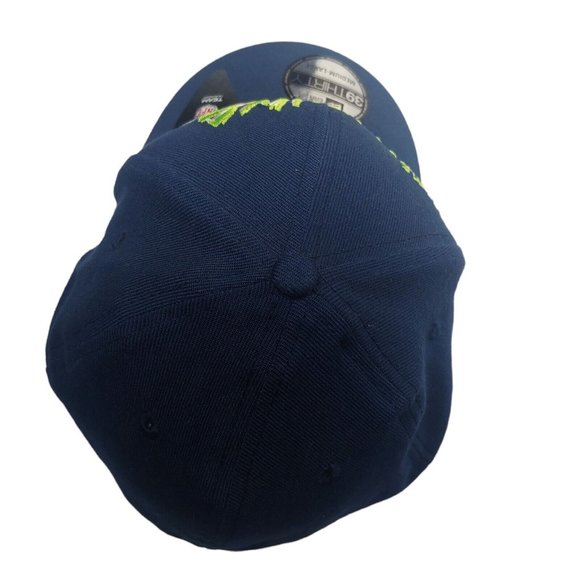 Seattle Seahawks New Era 30Thirty Cap M/L Stretch NFL Navy Blue Embroidered NEW - Picture 8 of 9